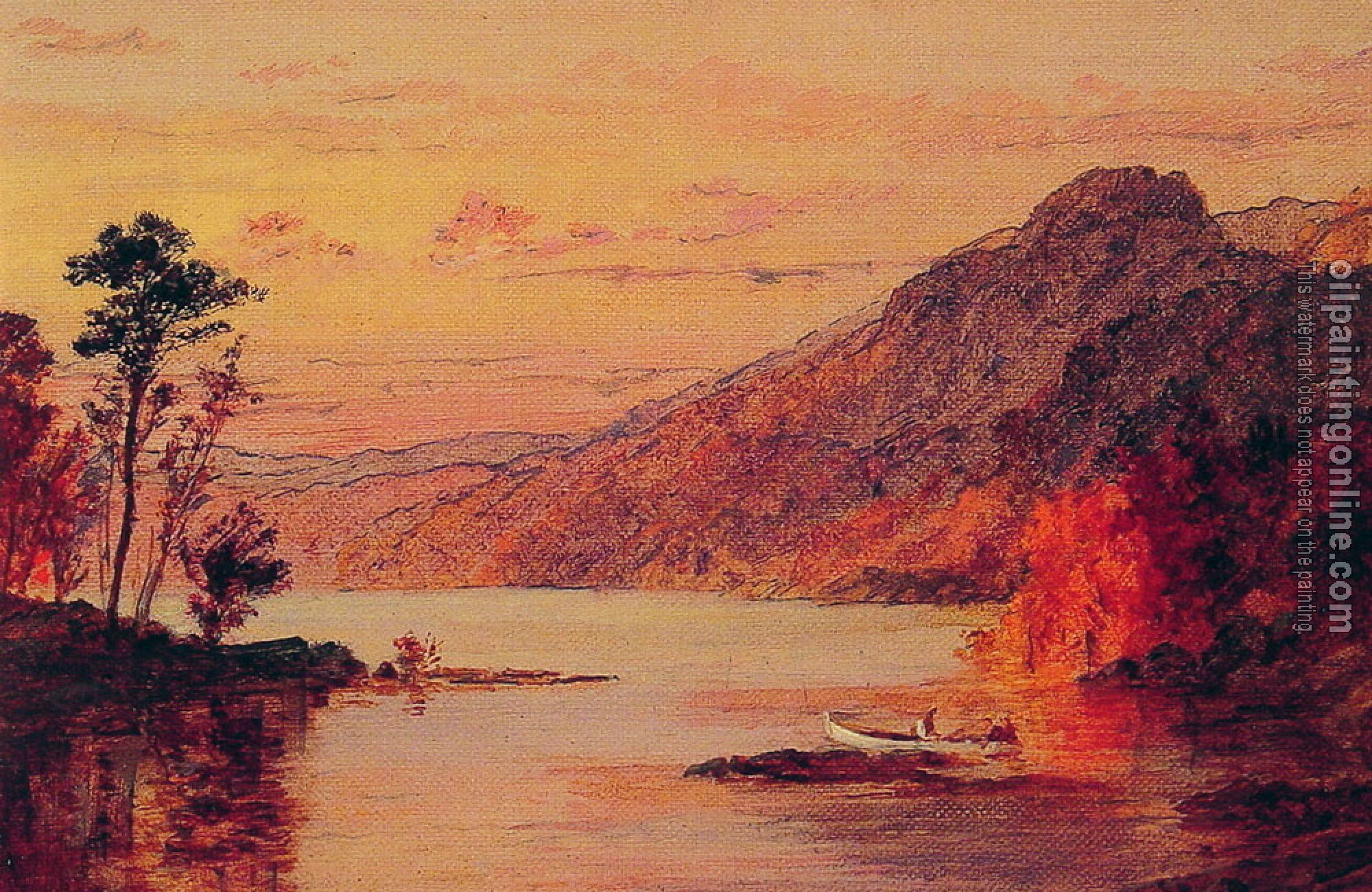 Jasper Francis Cropsey - Lake Scene Catskill Mountains